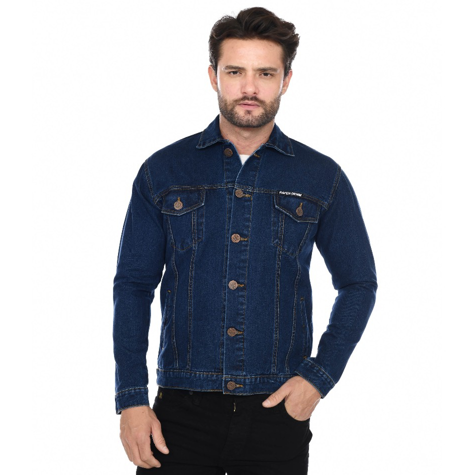 Rafen Jaket Jeans Denim Unisex Original