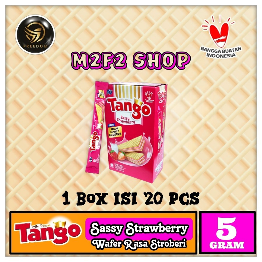 

Tango Wafer Sassy Strawberry Stick | Krim Stroberi Susu Stik - 5 gr (Kemasan 1 Box)