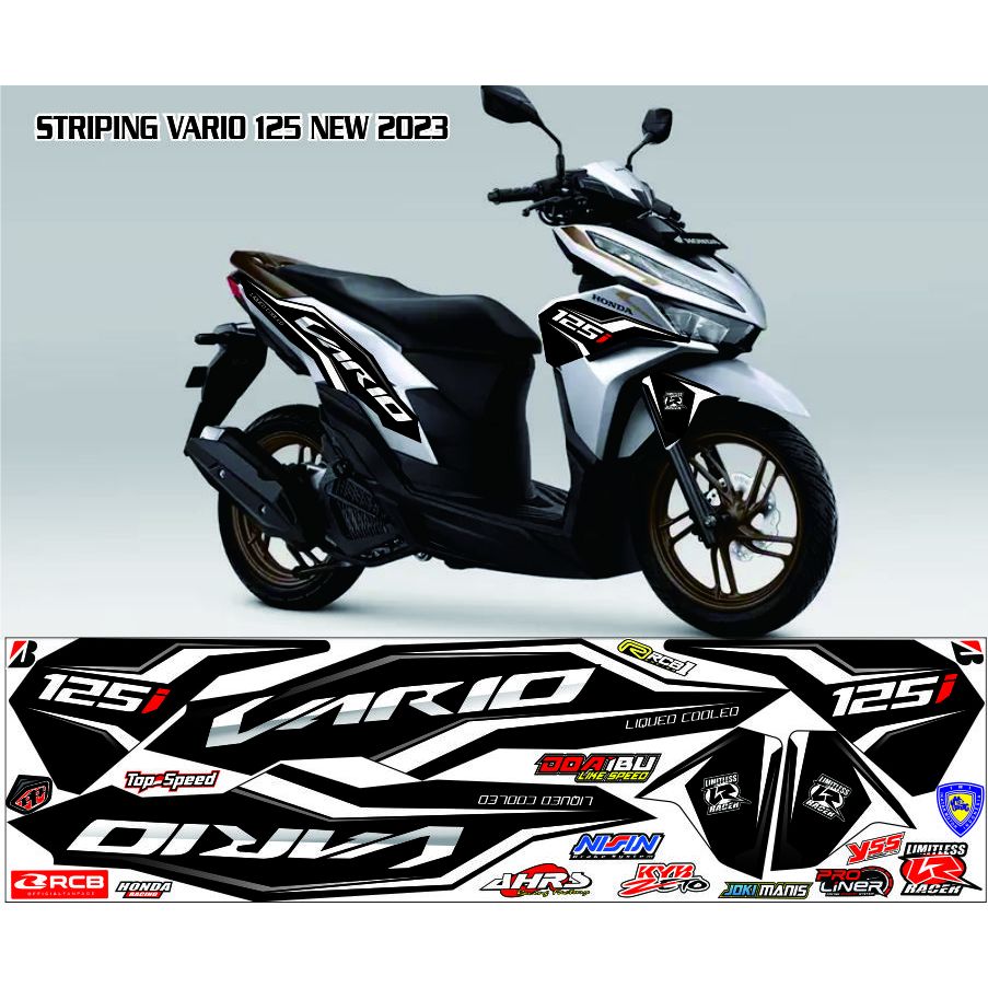 COD / STRIPING MOTOR HONDA NEW VARIO ISS NEW 125/  2022-2023 VARIASI STIKER MOTIF SIMPLE BUAT HONDA 