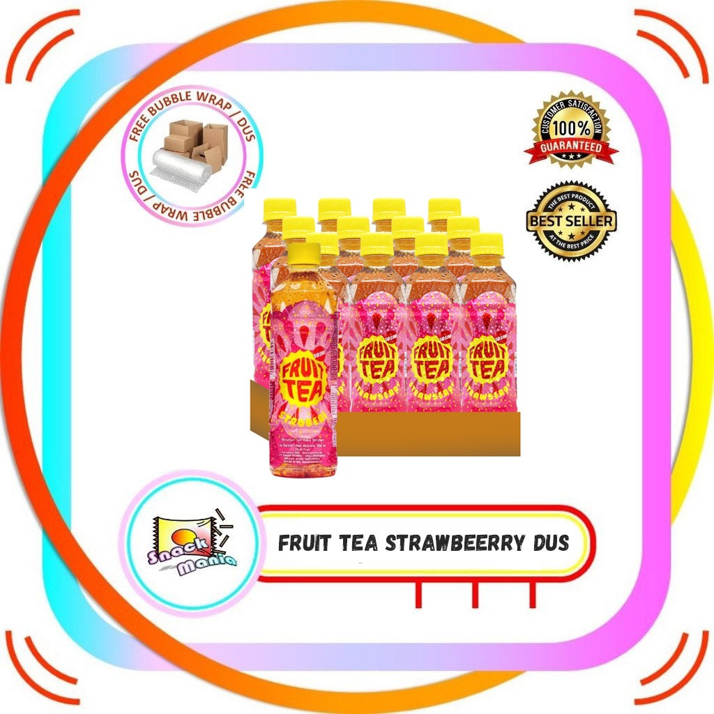 

Sosro Fruit Tea Strawberry Bottle 350 ml x 12 pcs Teh Botol Stroberi