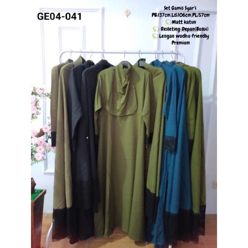 Set Lokal Gamis Polos Syar'i