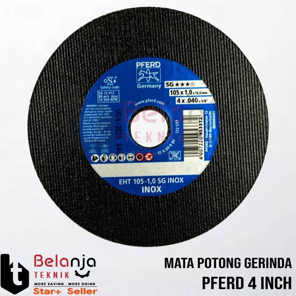 Pferd Batu Gerinda Mata Potong Besi 4 Inch X 1 MM Cutting Disc Inox 4"