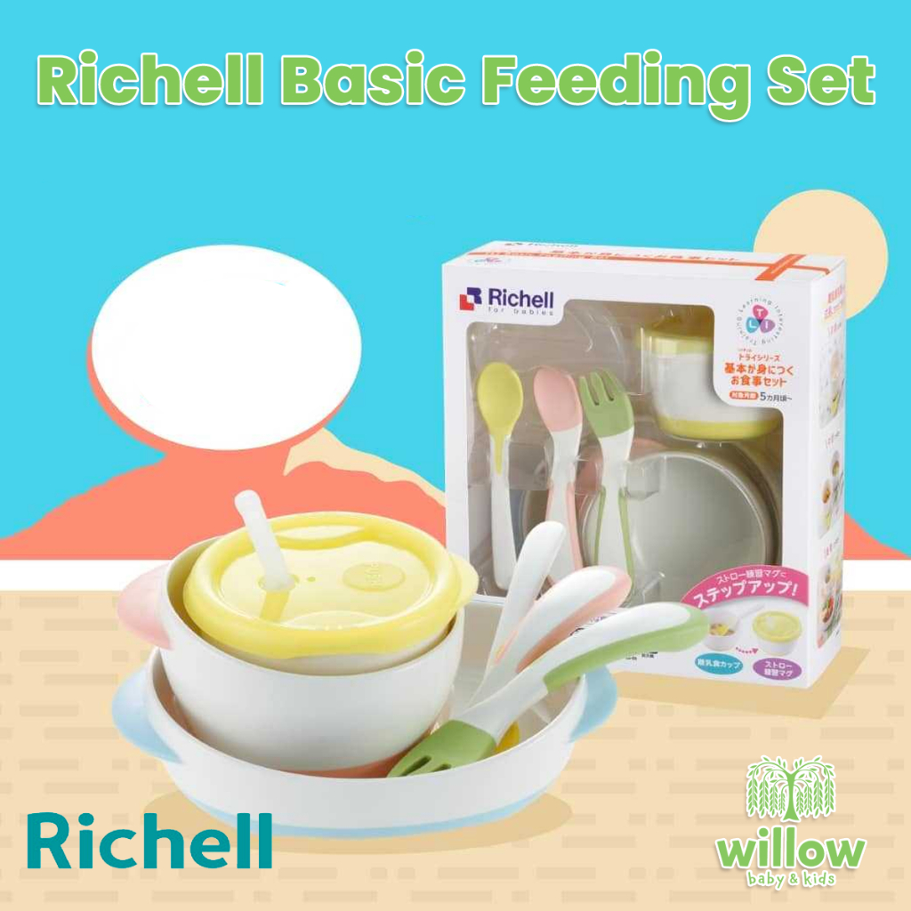 Alat Makan Bayi - Richell Basic Feeding Set