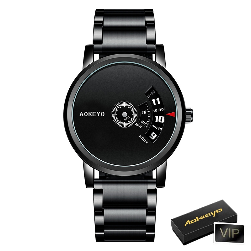 AOKEYO S230 Jam Tangan Pria Anti Air ORI Luxury Bisnis Quartz Watch Free BOX And Kartu-Tali-Baja