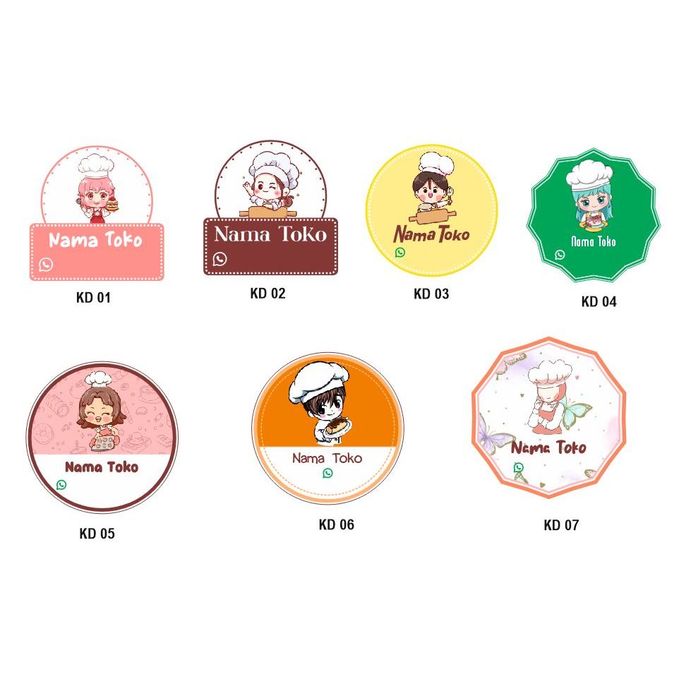 

Stiker Makanan ukuran 5cm sudah dipotong tinggal tempel jenis bontak