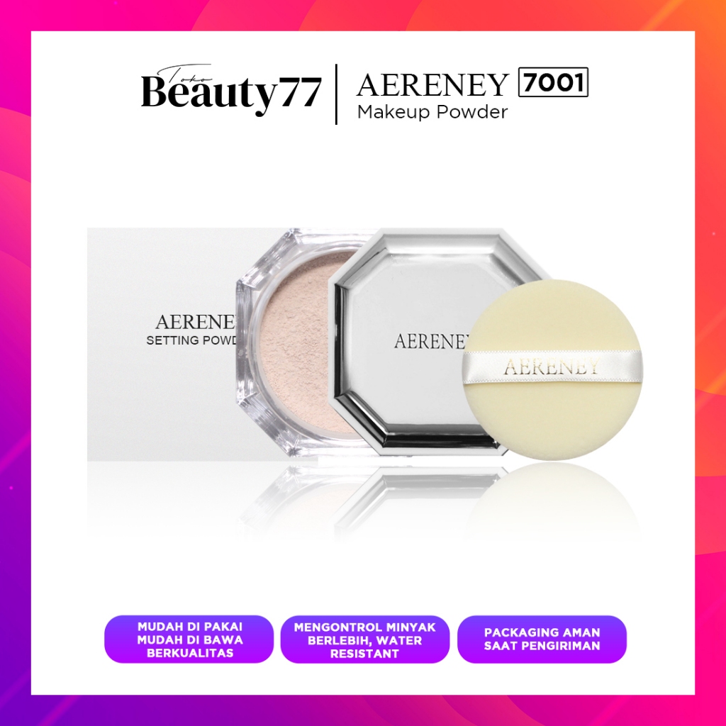 AERENEY SETTING POWDER GREEN TEA EXTRACT BEDAK TABUR 22gr ORIGINAL LM 7001