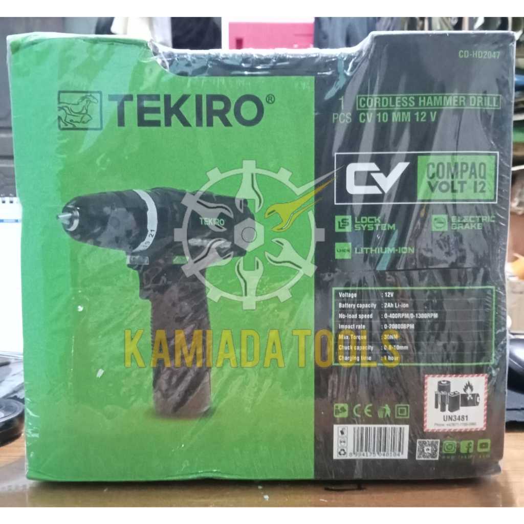 Mesin Bor Cordless Hammer TEKIRO 10MM 12 Volt/Mesin Bor TEKIRO Cordless TEKIRO