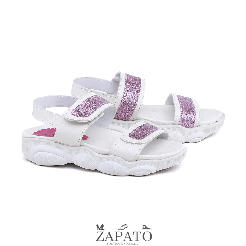 Sepatu Sandal Anak Perempuan Sendal Cewek Umur 1 2 3 4 5 Tahun Putih - Zapato Official