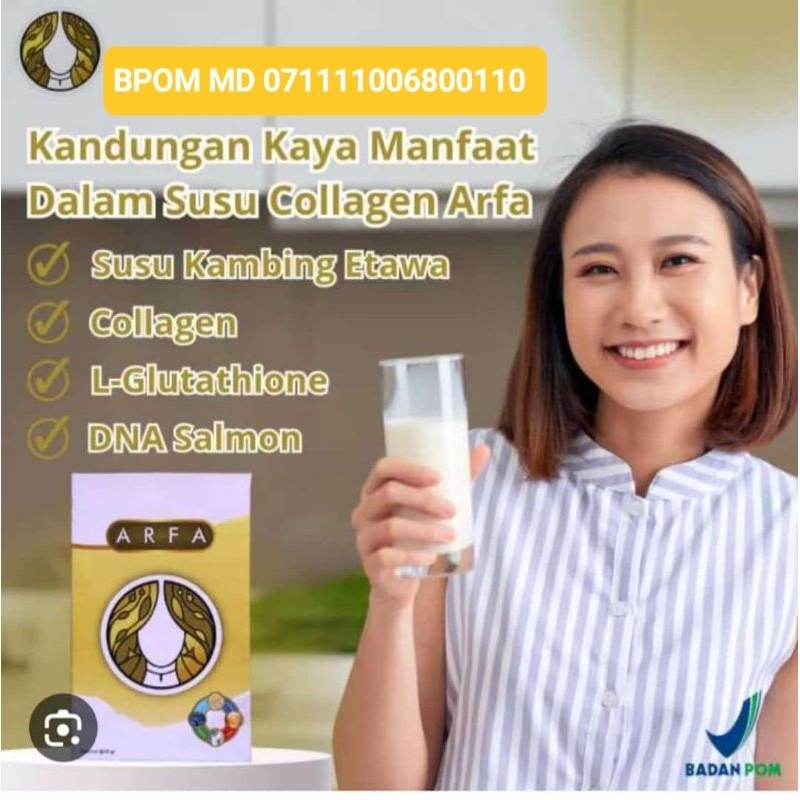 

SUSU KAMBING ETAWA PLUS COLLAGEN L-GLUTHATIONE DAN DNA SALMON ARFA