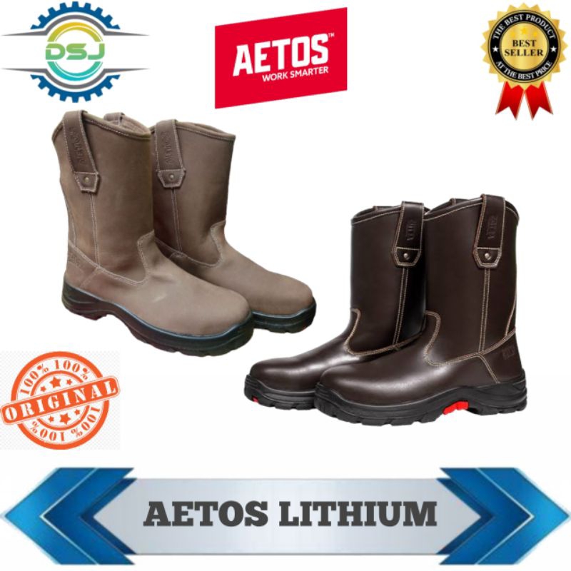 Sepatu Safety Aetos Lithium / Safety Shoes Aetos Original (UJUNG BESI)