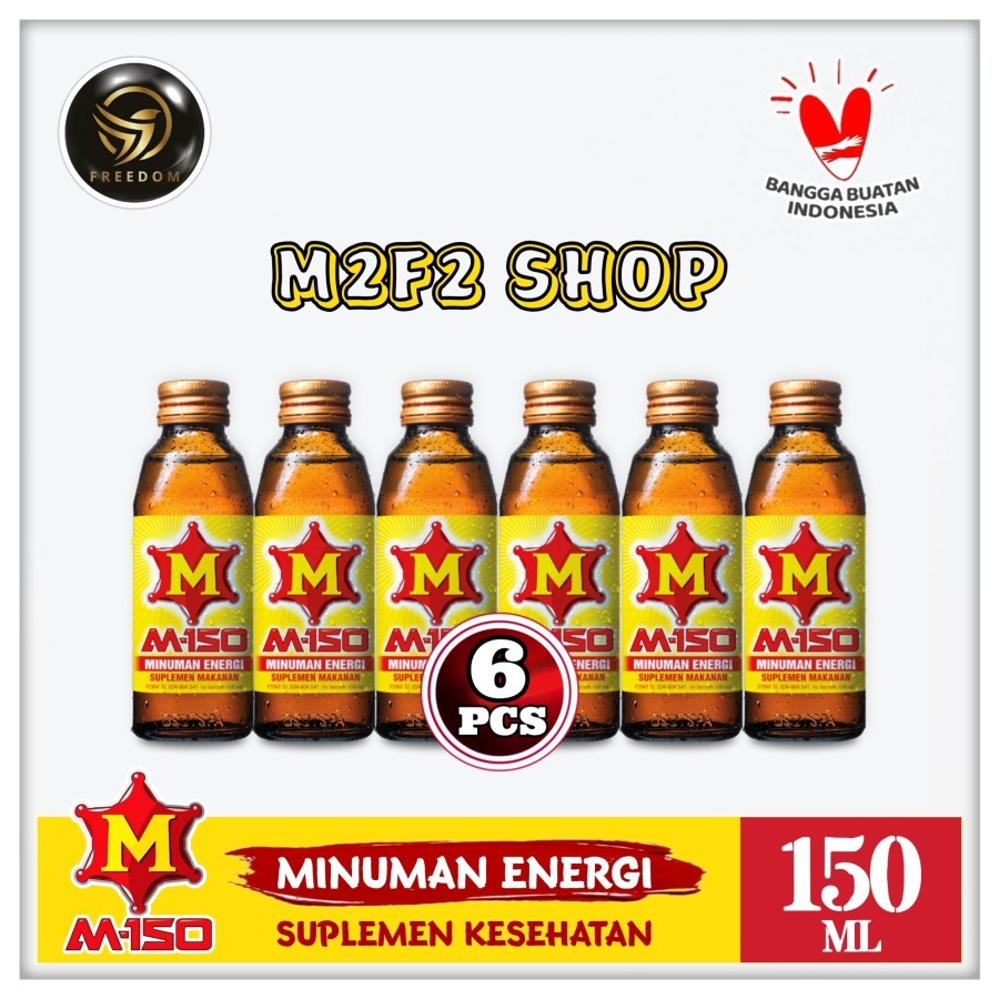 

M-150 Minuman Energi Suplement Kesehatan Botol Kaca - 150 ml (Kemasan 6 Pcs)