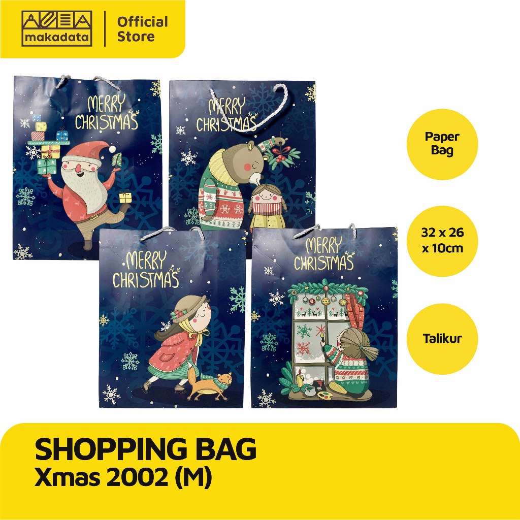 

SHOPPING BAG / PAPER BAG / TAS KERTAS NATAL SIZE M 2002A
