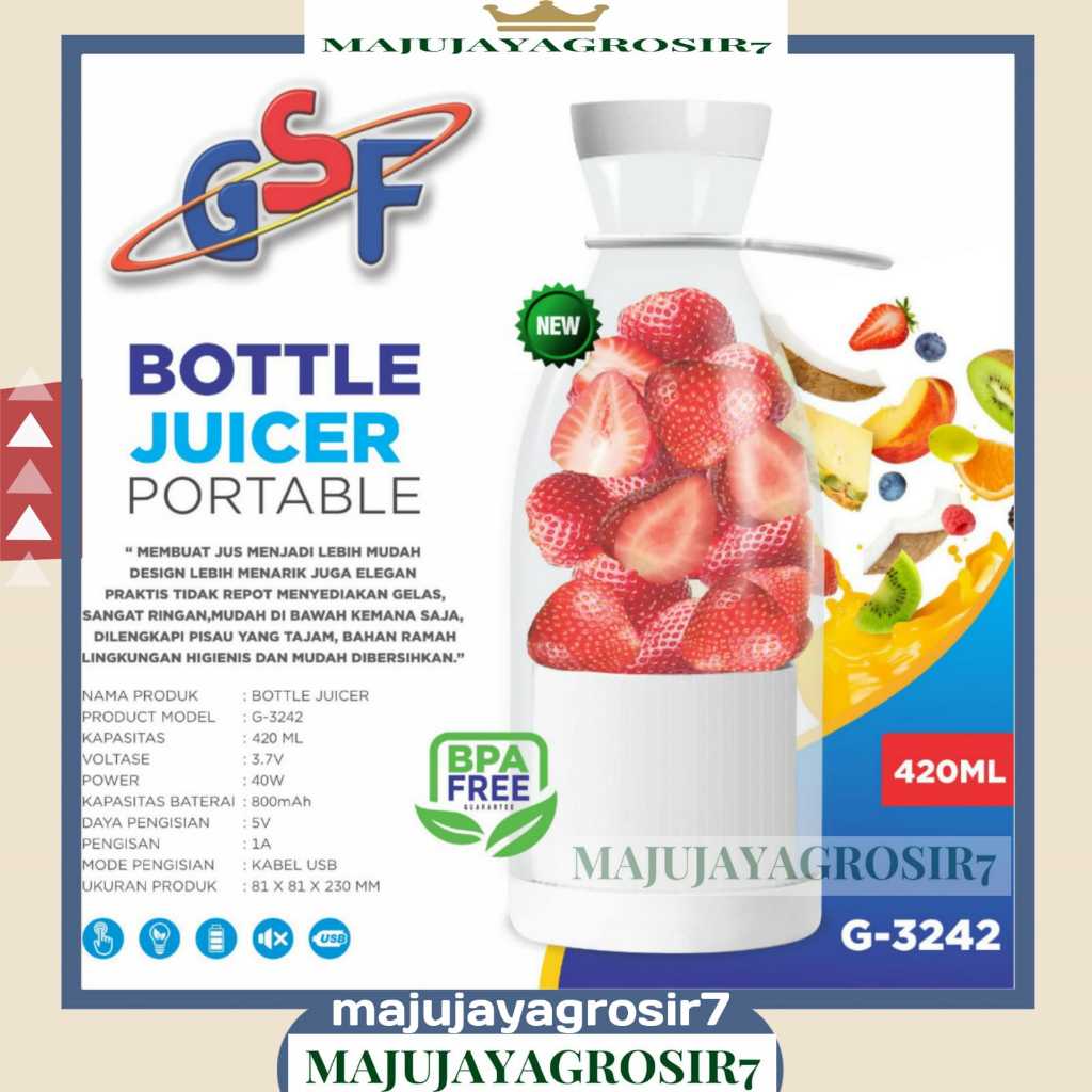 BOTTLE JUICER PORTABLE GSF G-3242 / BOTTLE BLENDER GSF 3242 / BLENDER JUICER PORTABLE 6 MATA PISAU /