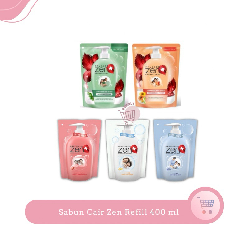 Zen Sabun Cair Refill 400 ml / Sabun Mandi Zen Cair 400 ml
