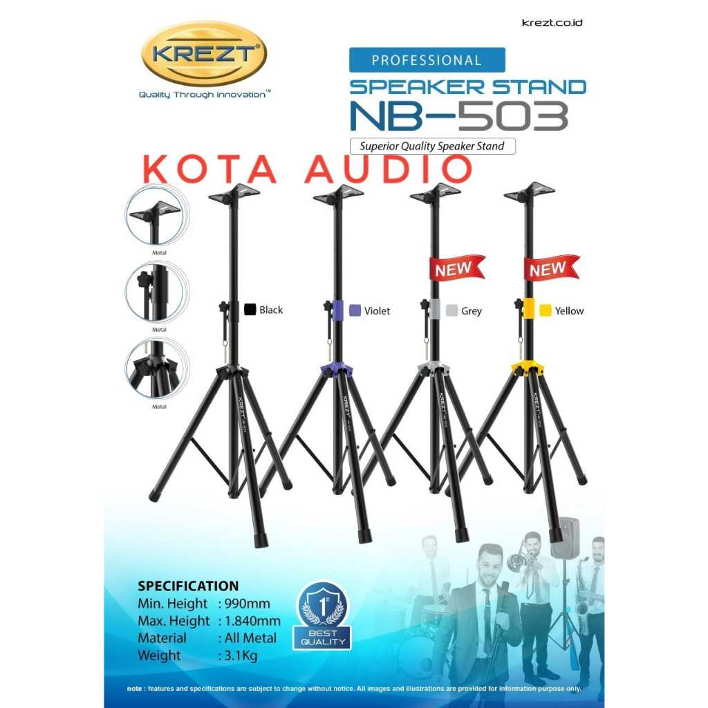 STAND SPEAKER AKTIF -TRIPOD KREZT NB 503 / NB503 ORIGINAL