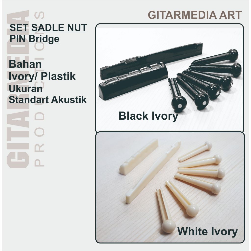 Nut gitar akustik-saddle nut saddle bridge akustik-pin senar string gitar akustik-nut gitar-saddle s