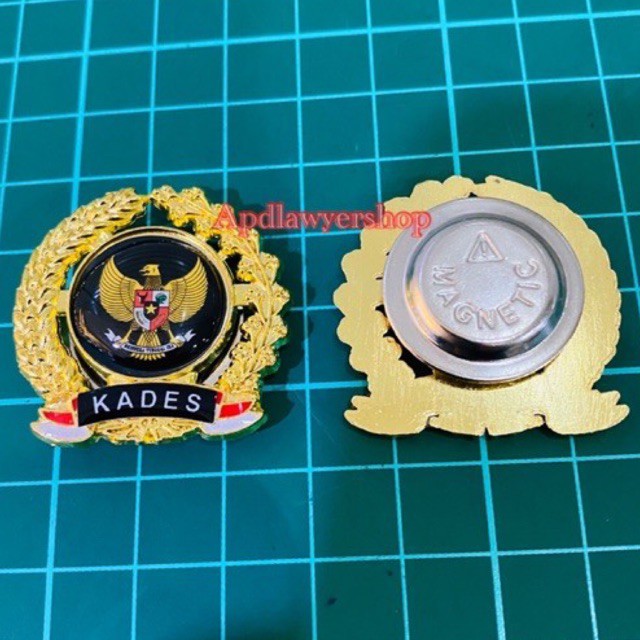 Pin Kades Garuda Kades Kepala Desa Magnet Kuningan Tebal PREMIUM 100% ORIGINAL