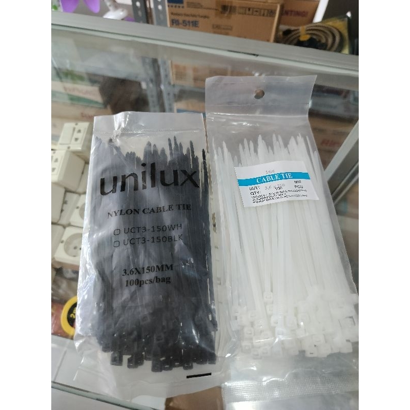 

KABEL TIES TIS / TARIKAN KABEL / CABLE TIE HITAM PUTIH 3.6 x 150MM 15 CM BERKUALITAS