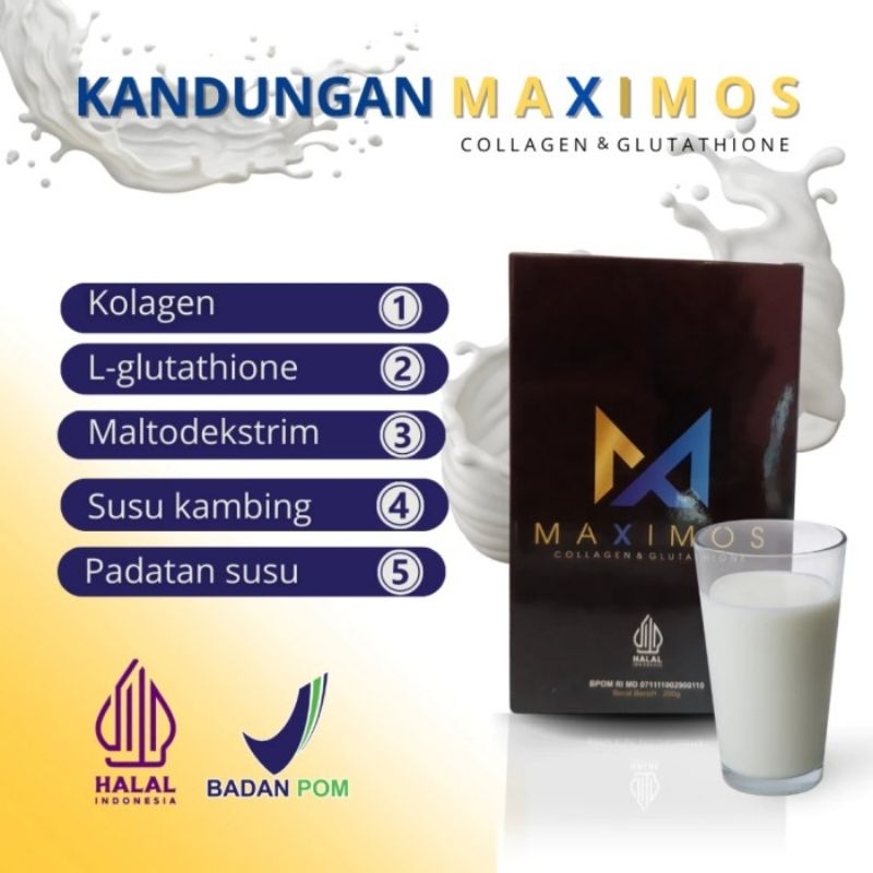 

maximos collagen original 200g susu etawaku susu kambing kaya banyak manfaat bisa wanita dan pria