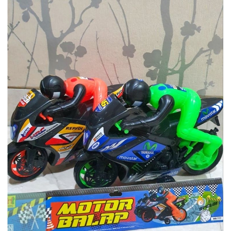 ARFB - Mainan Anak Motor Balap Motorcycle Mesin Friction MR777