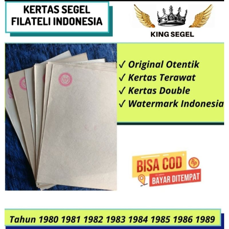 

Kertas Segel Tahun 1980 1981 1982 1983 1984 1985 1986 1989 Double Asli