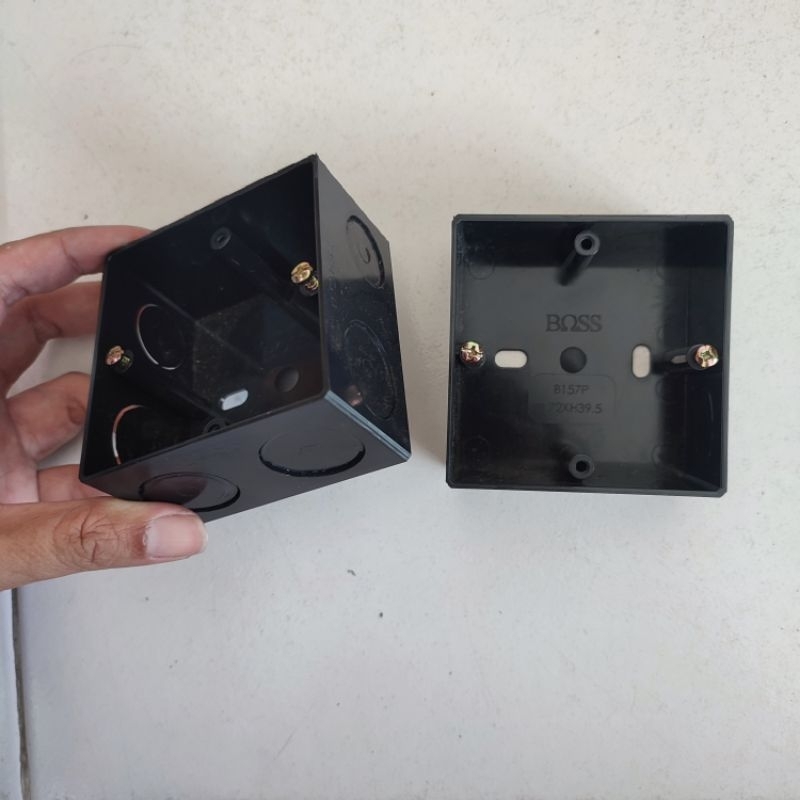 imbodus tanam kotak hitam skrup sekrup untuk saklar stop kontak schneider clipsal inbow mangkok