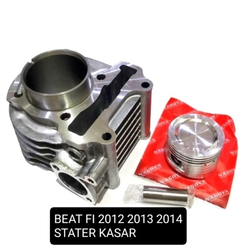 BLOK BORING KOMPLIT PISTON SEHER BEAT FI 2012 2013 2014 STATER KASAR - ORIGINAL NAGOYA