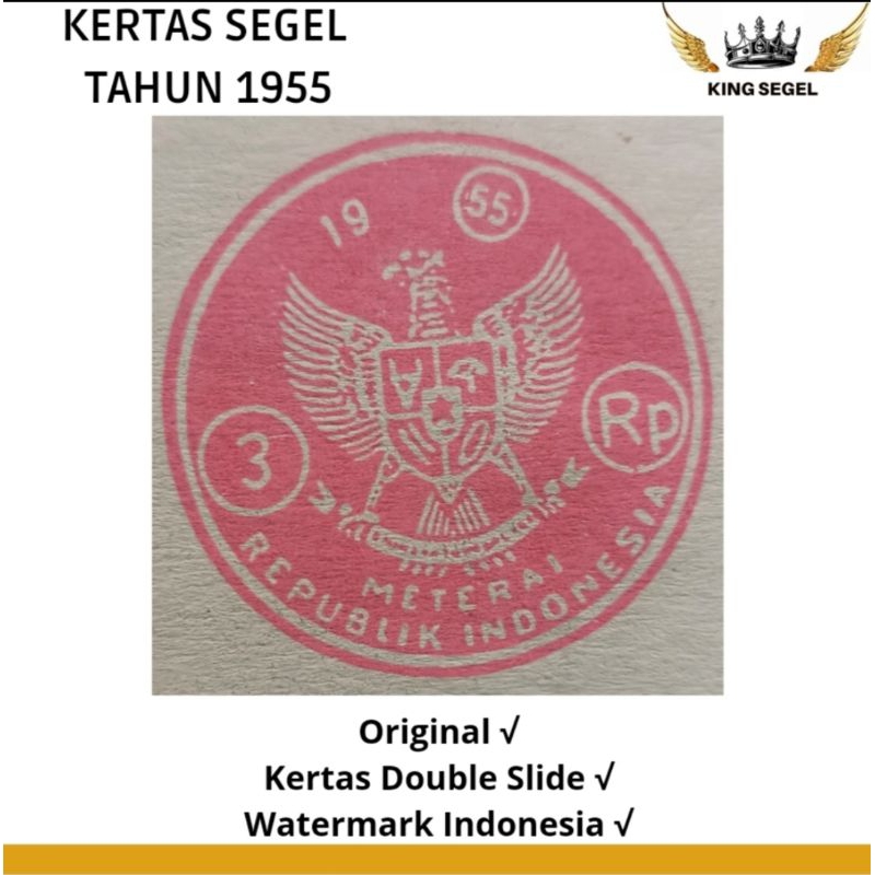 

Kertas Segel Tahun 1955 Double Asli