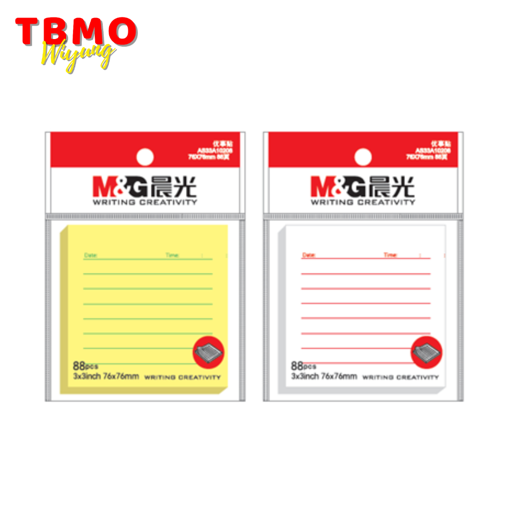 

TBMO M&G Sticky Note Garis 3x3 88 Sheets 76X76mm YS-125