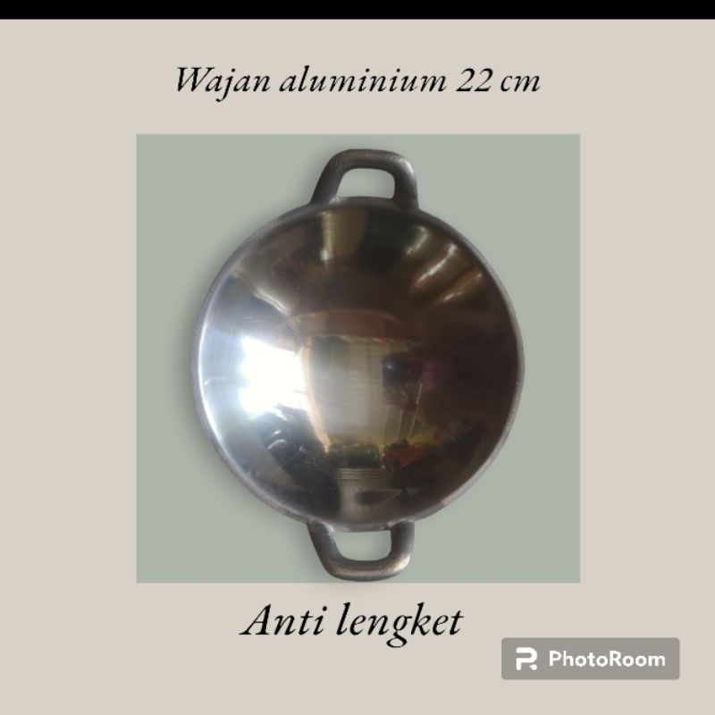 Wajan aluminium 22 cm anti lengket wajan penggorengan kecil mini