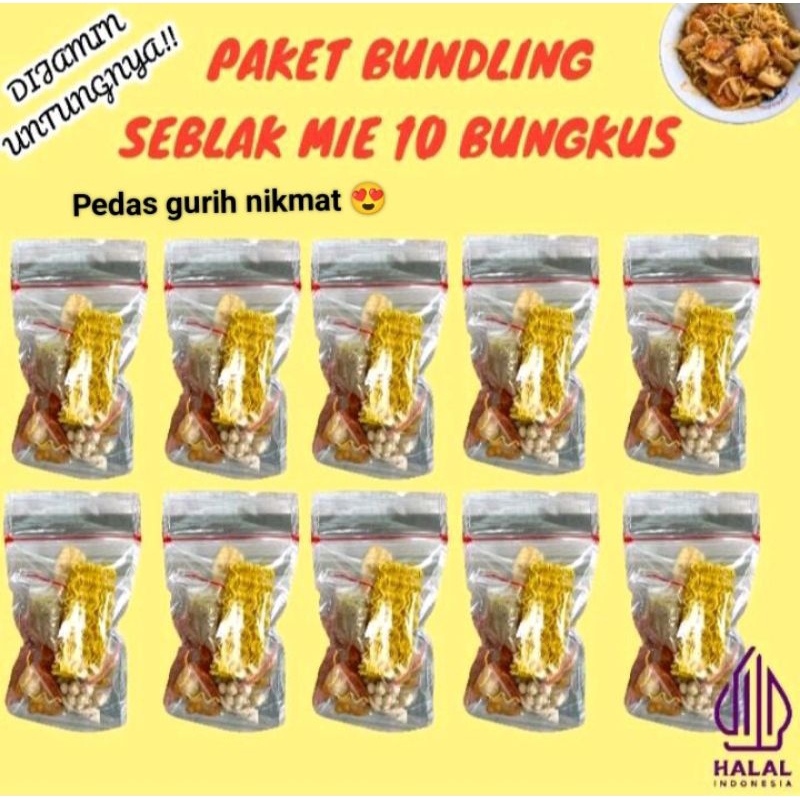 

PAKET BUNDLING SEBLAK MIE 10 BUNGKUS enak gurih pedas