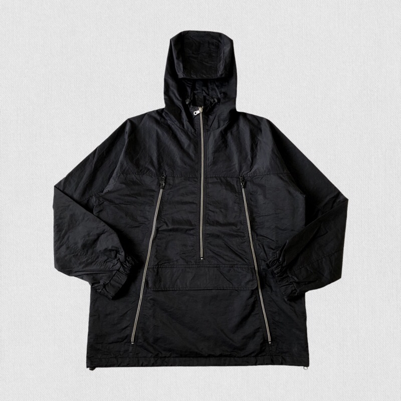 Uniqlo Hooded Anorak Cagoule Jacket Black