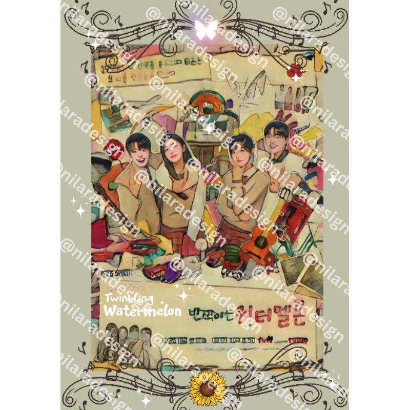 

Twinkling Watermelon - NOTE BOOK Hardcover CUSTOM DRAKOR-Foto cover depan belakang