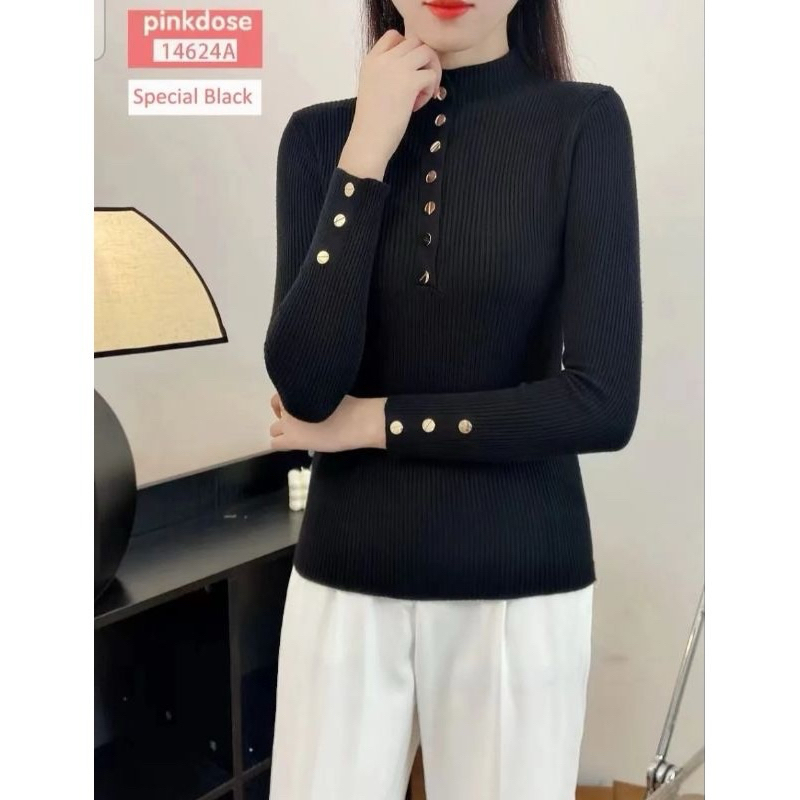 PINKDOSE RAJUT ATASAN RAJUT IMPORT PREMIUM || INNER RAJUT KANCING BUSUI IMPORT