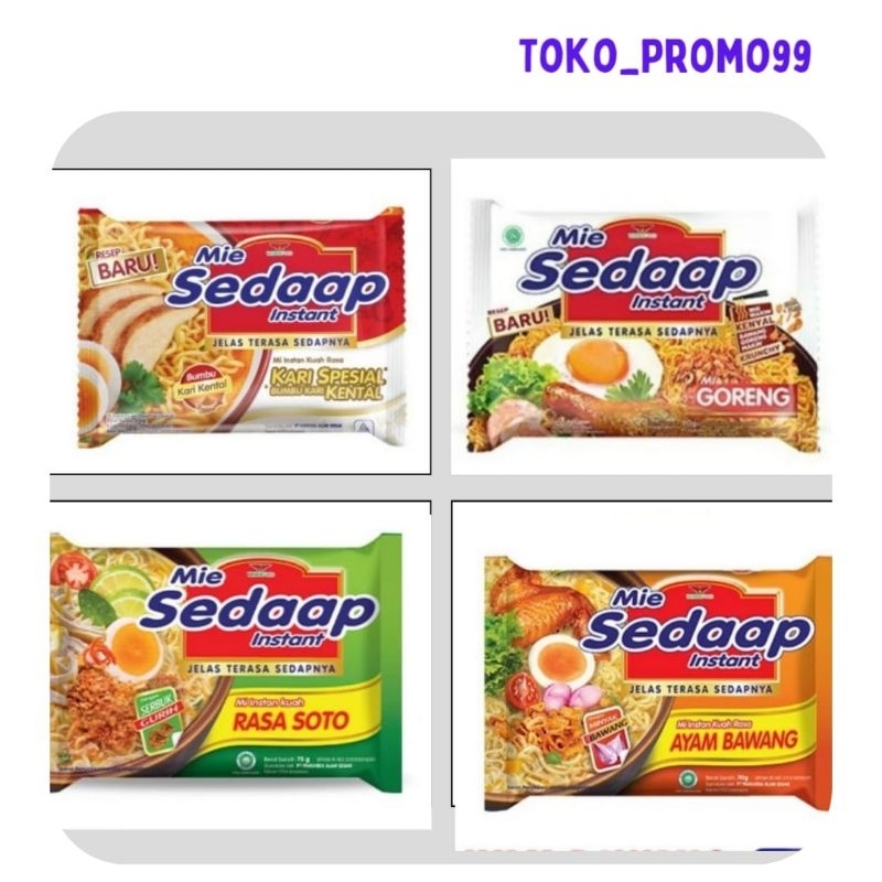 

Mie sedaap mie sedap instant All varian