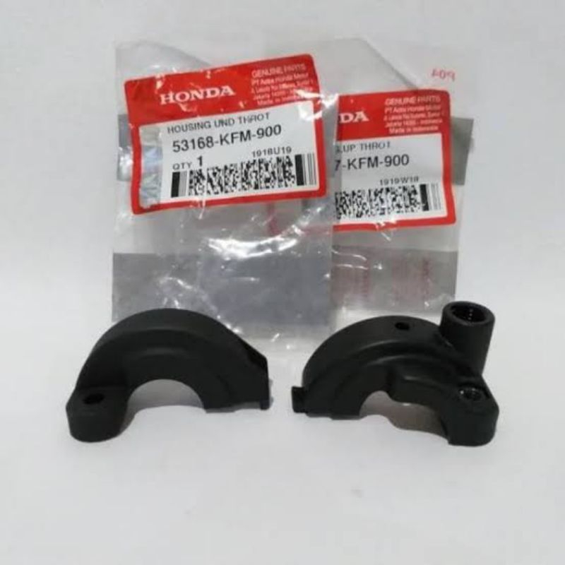 Rumah Holder Pipa selongsong Gas Honda Karisma / Supra X 125 Karburator Ori AHM 53168KFM900 & 53167K
