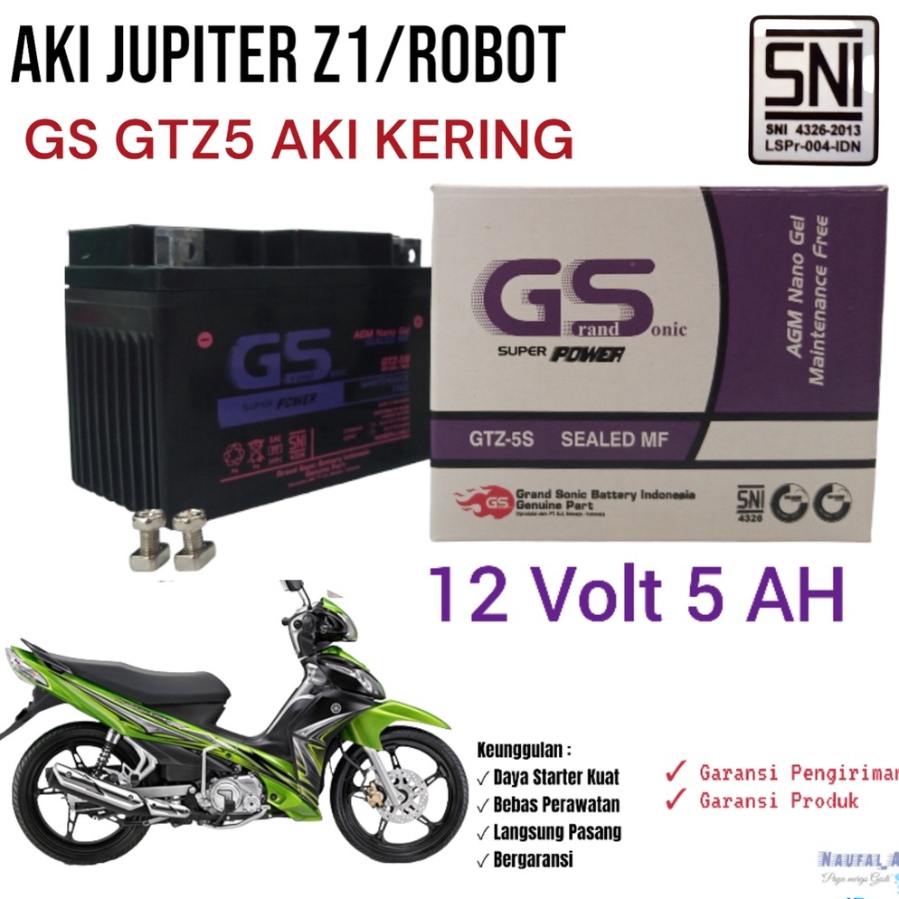 Premium Aki Motor Jupiter Z1Robot GS GTZ5 Aki Kering LCZ