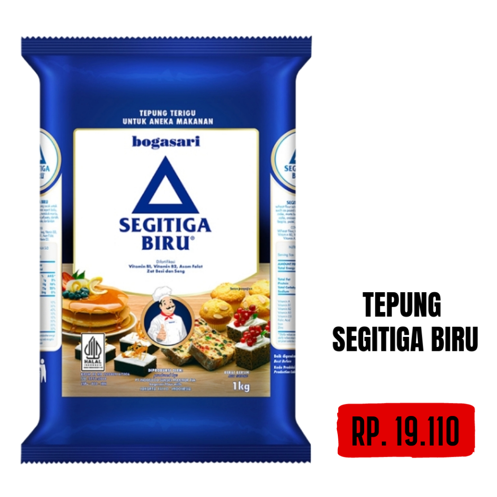 

Bogasari Segitiga Biru Premium 1 Kg