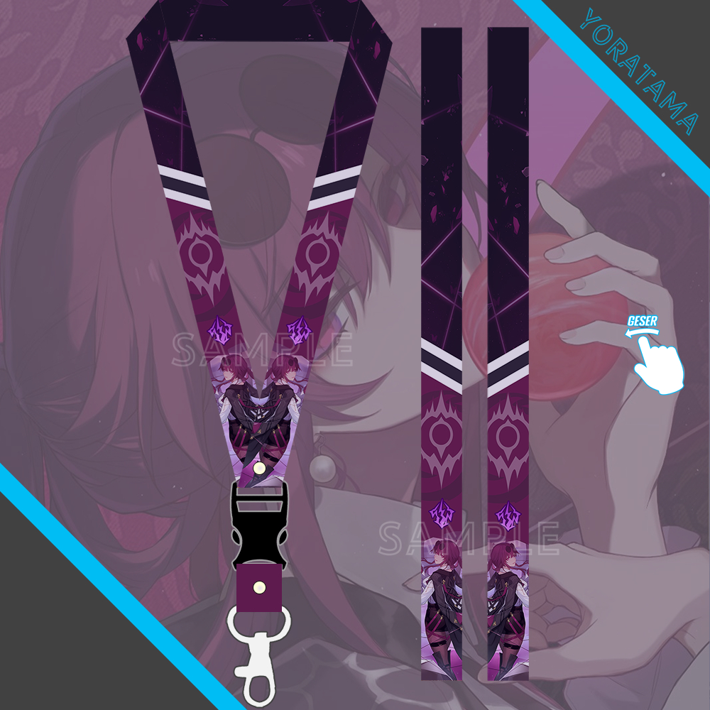

Gantungan Tali Lanyard Kafka Honkai Star Rail HSR, Gantungan Anime Keren