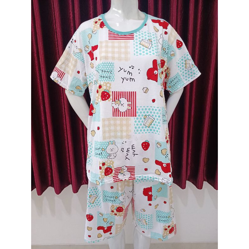 Baju Tidur Wanita/Stelan 3/4 XXL BKH Oblong Polos