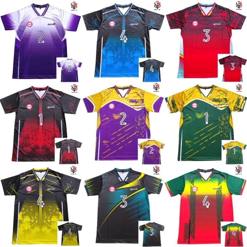 Jersey volly ball full printing pria atasan volly ball pria