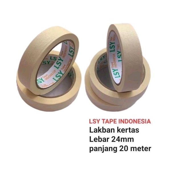 

masking tape / lakban kertas LSY TAPE 24mm x 20meter full ( CHO )