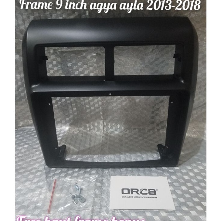 Terlaku frame head unit android 9 inch mobil agya ayla hitam