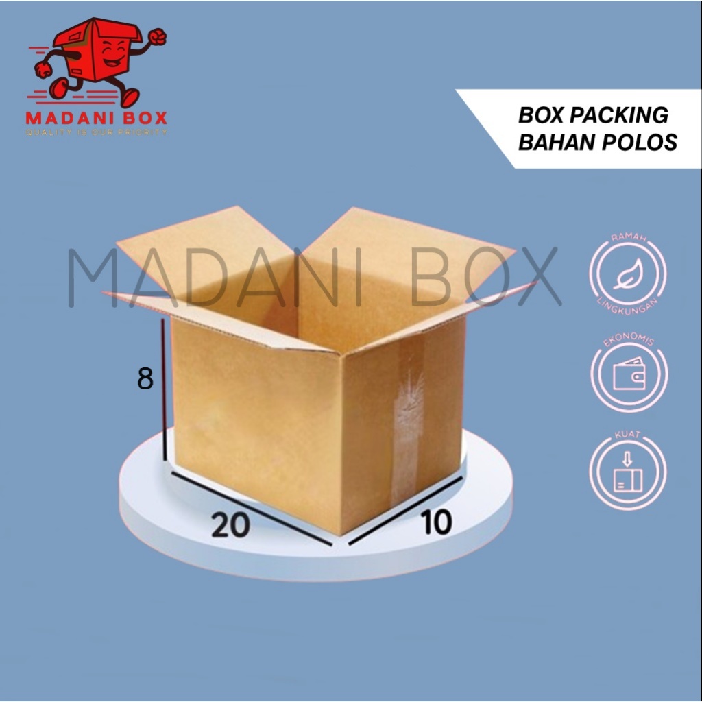 

UKURAN 20x10x8 CM KARDUS PACKING POLOS PREMIUM TERMURAH