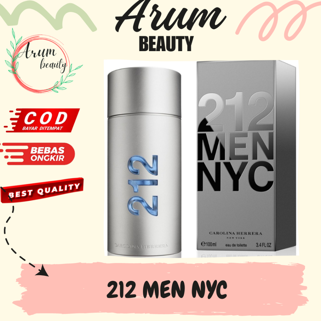 212 MEN NYC ORIGINAL / PARFUM PRIA 212 NYC MEN 100 ML 212 VIP MEN PARFUM PRIA TAHAN LAMA EAU DE TOIL