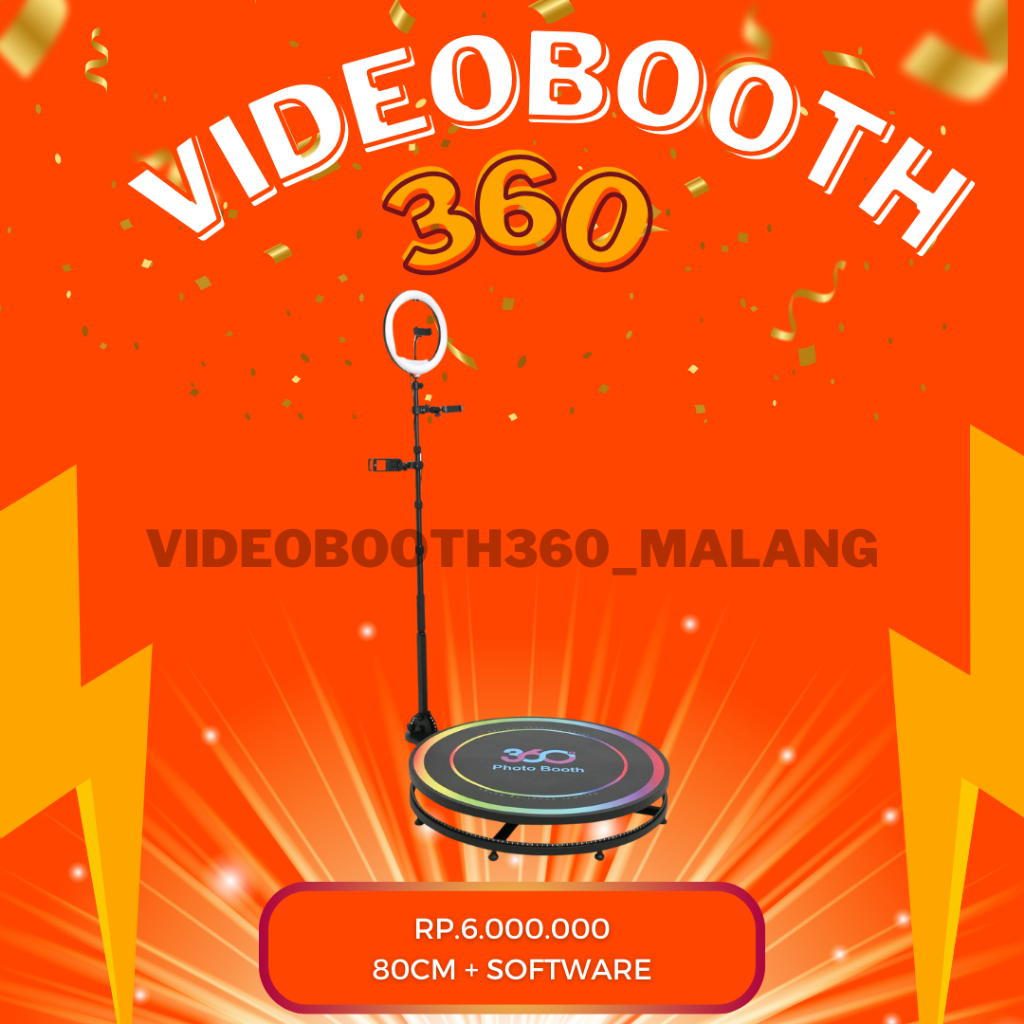 VIDEO BOOTH 80 CM + SOFWARE BESI / PHOTOOBOOTH / VIDEO BOOTH 360 / SPINNER 360 WEDDING ORGANIZER EVENT ORGANIZER KAMERA 360