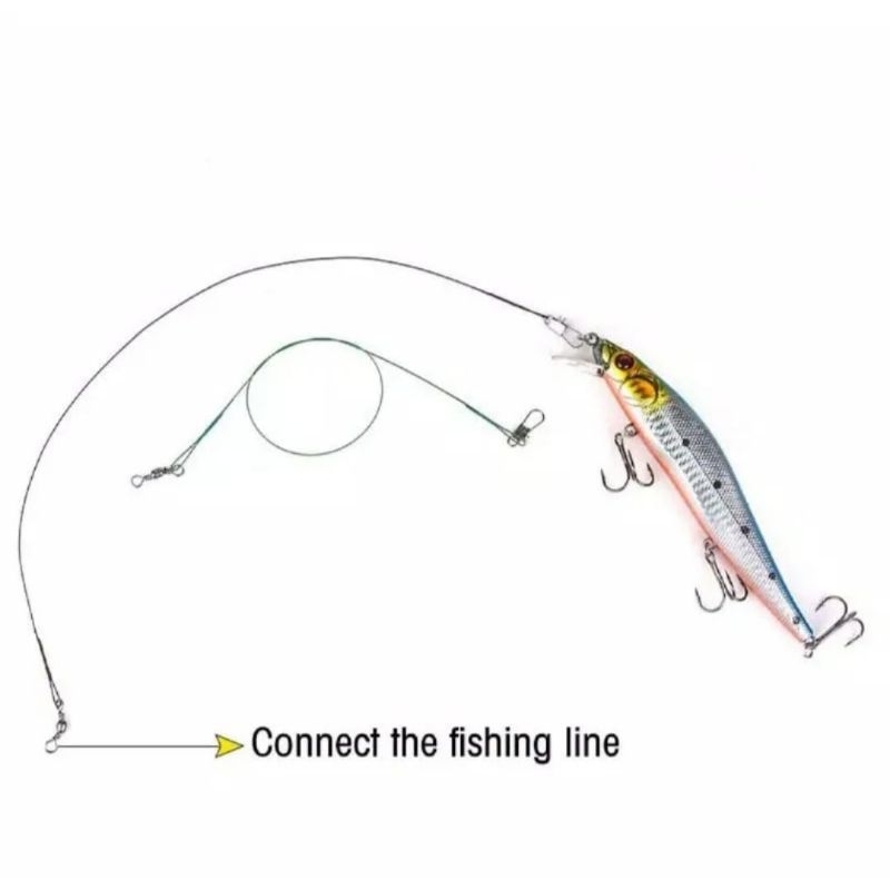 Leader pancing neklin seling swivel barel 360 derajat leader ikan predator