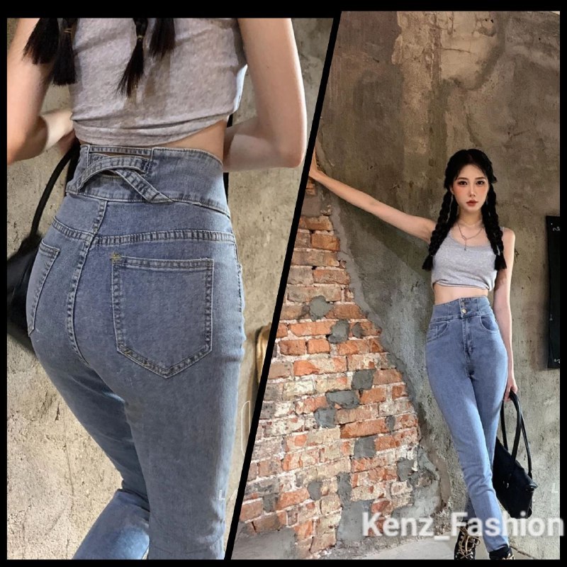 Celana Jeans Wanita Highwaist Skinny  Celana Jeans Wanita Denim Streatch Melar Kenzfashionstore