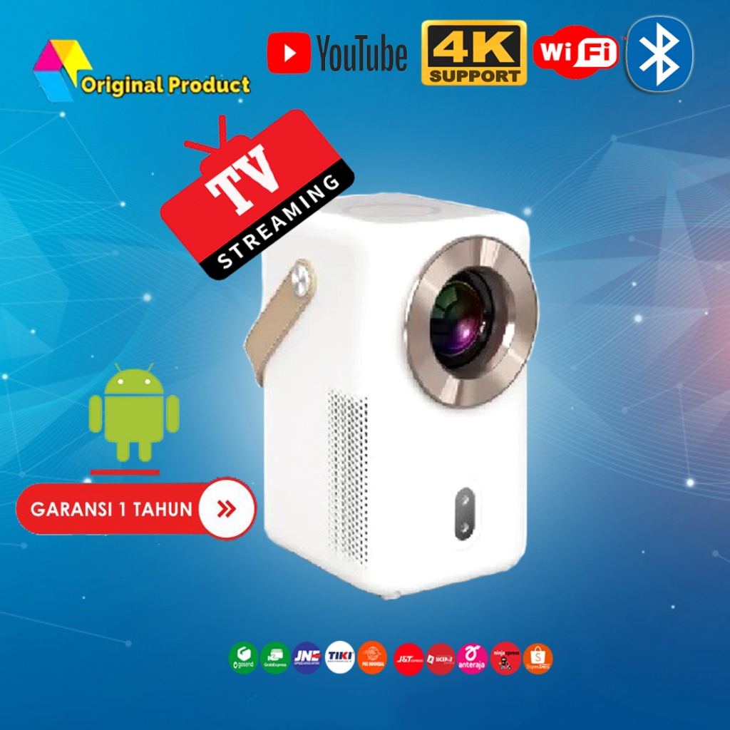Proyektor Android Original Garansi 1 Tahun / Projector Android  Proyektor wifi / Proyektor mini Andr