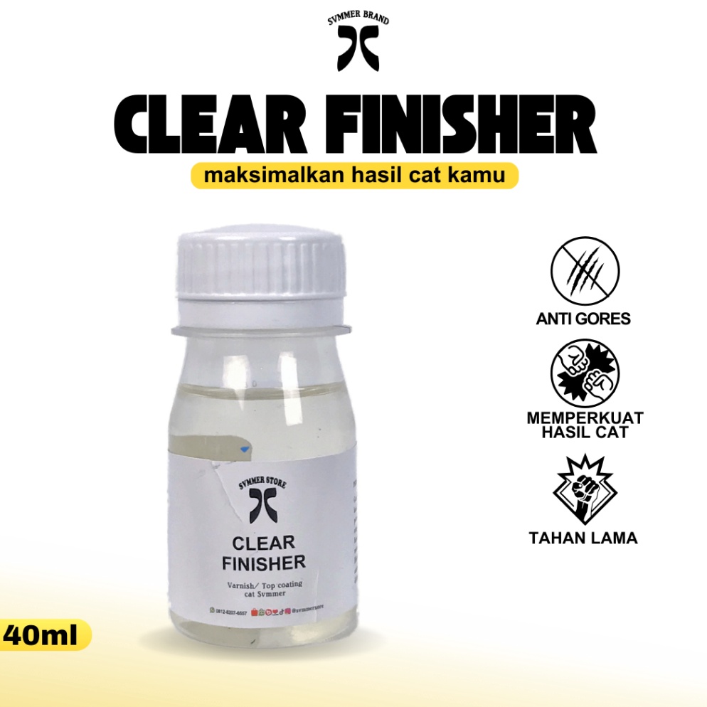 

Jaman Now Clear Finisher Cat Sepatu Cat Akrilik untuk Kaca Kulit kanvas Leather Paint Cat Kanvas Summer Brand 4